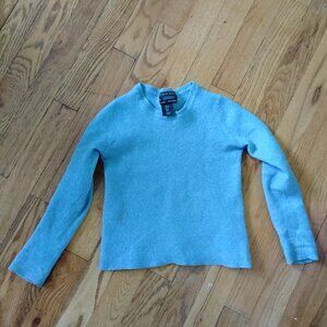 Tahari kids unisex lavender blue 100% thick cashmere sweater S